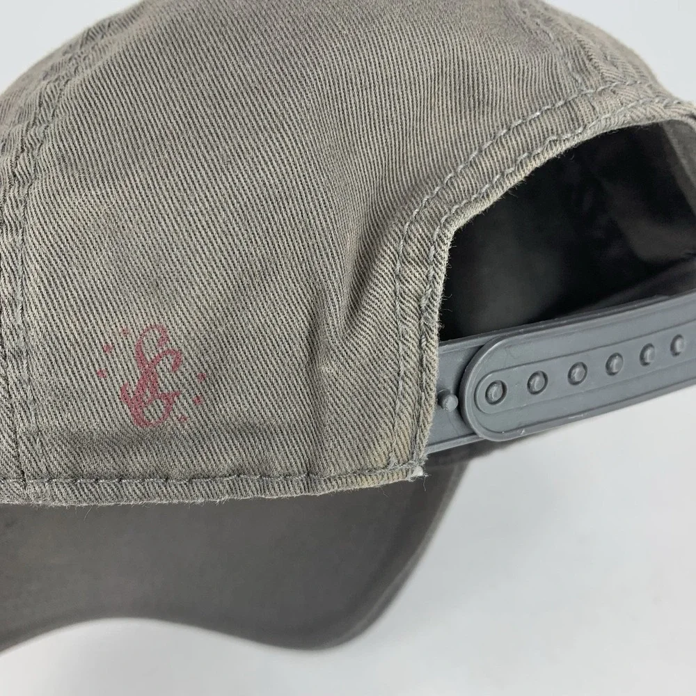 Red Star 46 Hat Women / Youth Gray Adjustable Snapback Baseball Cap DISCOLORED